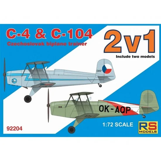 RS Models 92204 1/72 CzechoSlovak C4 & C104 (double kit) - Model Planes