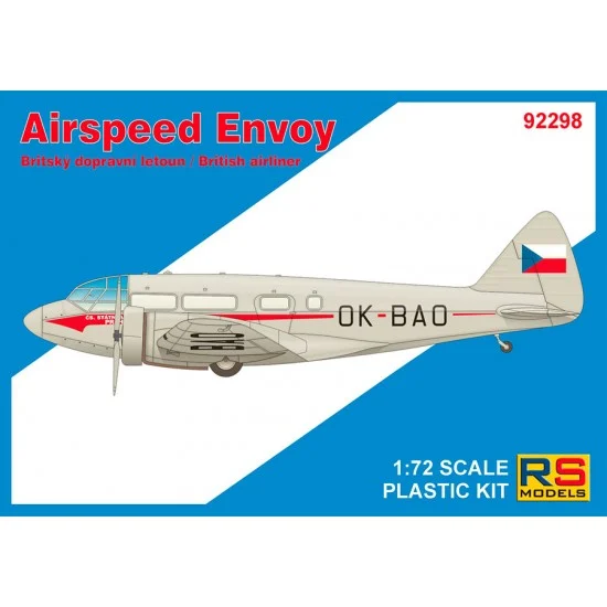 RS Models 92298 1/72 British Airspeed Envoy Castor Engine Airliner - Model Planes