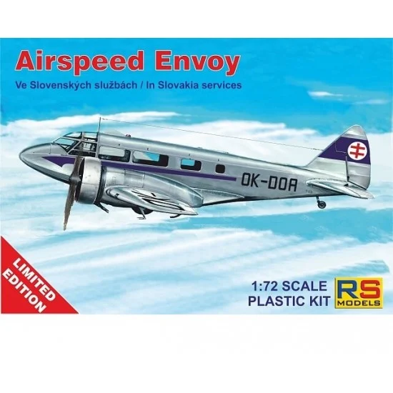 RS Models 94005 1/72 Airspeed Envoy in Slovakia Sevices - Model Planes
