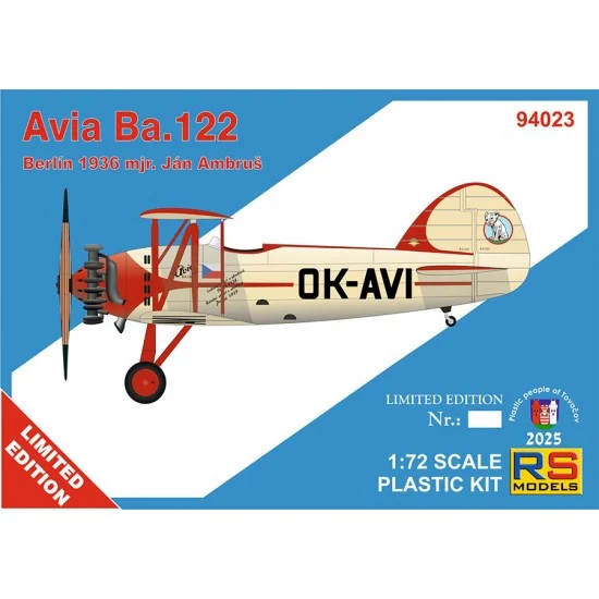 RS Models 94023 1/72 Avia Ba.122 OK-AVI Berlin 36