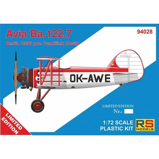 RS Models 94028 1/72 Avia Ba.122.7 OK-AWE Berlin 36