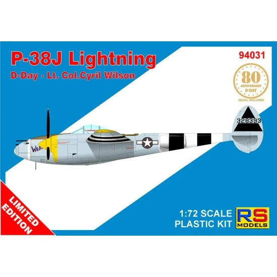 RS Models 94031 1/72 USAF P-38 Lightning Wrangler, 55FS 20FG France, D-Day June 1944
