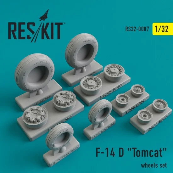 Reskit RS32-0007 1/32 Grumman F-14 D "Tomcat" Wheels for Trumpeter kits