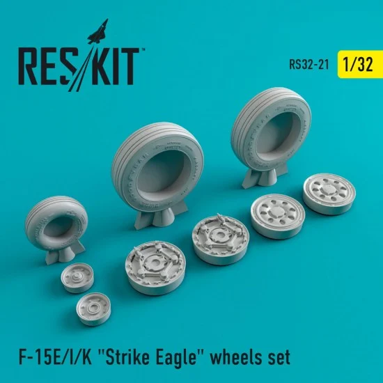 Reskit RS32-0021 1/32 McDonnell Douglas F-15 E/I/K "Strike Eagle" Wheels set for Tamiya/Revell kits