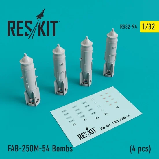 Reskit RS32-0094 1/32 Su-25/MiG-21/MiG-27 FAB-250