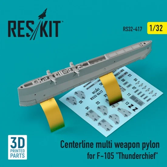 Reskit RS32-0417 1/32 Centerline Multi Weapon Pylon for F-105 Thunderchief (3D Printing)