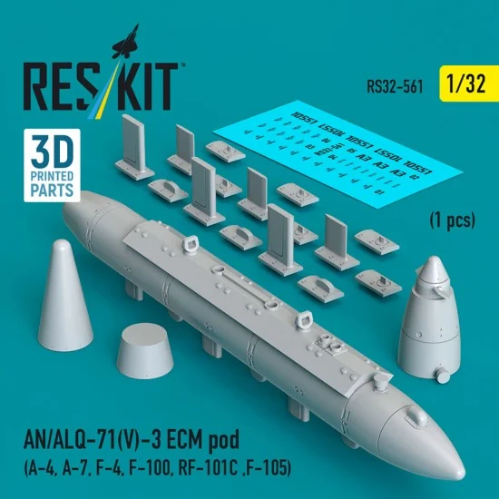 Reskit RS32-0561 1/32 AN/ALQ-71(V)-3 ECM Pod for A-4/A-7/F-4/F-100/RF-101C/F-105