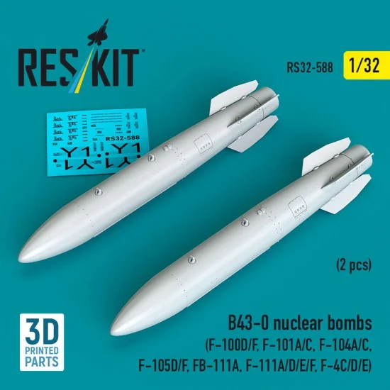 Reskit 32-0588 1/32 B43-0 Nuclear Bombs (2pcs)