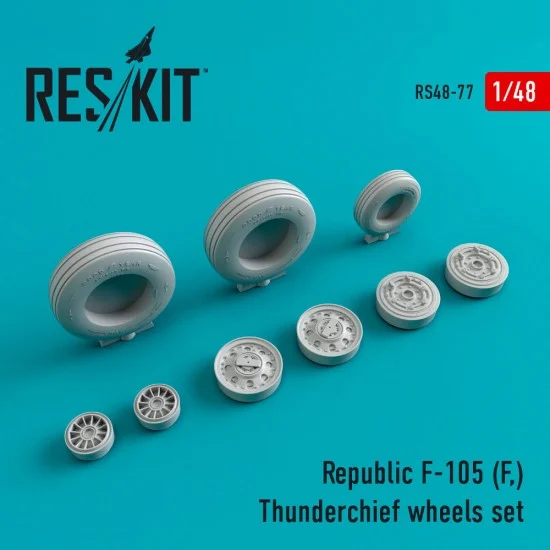 Reskit RS48-0077 1/48 Republic F-105 F Thunderchief Wheels Set for Hasegawa/Hobby Boss/Revell kits