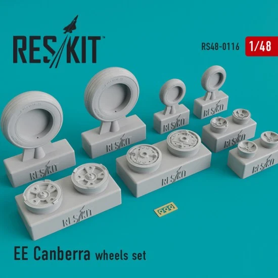 Reskit RS48-0116 1/48 EE Canberra Wheels set for Airfix/Classic Airframes kits