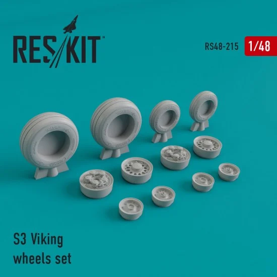 Reskit RS48-0215 1/48 Lockheed S-3 Viking Wheels set for Italeri kits