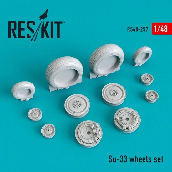 Reskit RS48-0257 1/48 Sukhoi Su-33 Wheels set for Kinetic/Hobby Boss kits