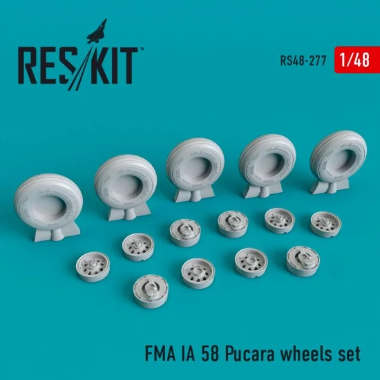 Reskit RS48-0277 1/48 FMA IA 58 Pucara Wheels set for Kinetic kits