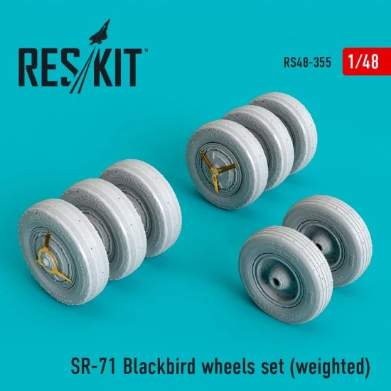 Reskit RS48-0355 1/48 SR-71 "Blackbird" Wheels set (weighted) for Revell/Italeri kits