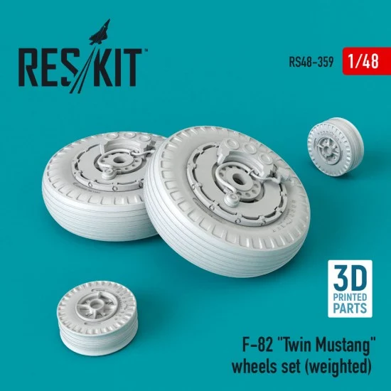 Reskit RS48-0359 1/48 F-82 Twin Mustang (weighted) Wheels set