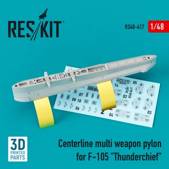 Reskit RS48-0417 1/48 Centerline Multi Weapon Pylon for F-105 Thunderchief (3D Printing)