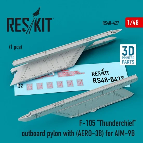 Reskit RS48-0427 1/48 F-105 Thunderchief Outboard Pylon (AERO-3B) for AIM-9B (3D Printing)
