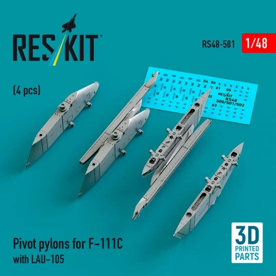 Reskit RS48-0501 1/48 Pivot Pylons for F-111C with LAU-105 (4pcs)