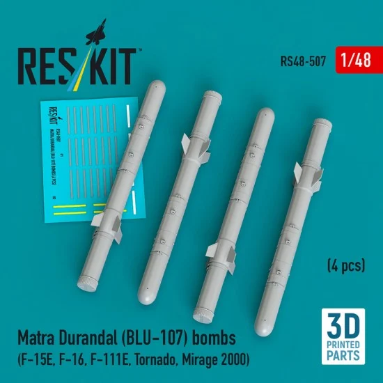 Reskit RS48-0507 1/48 Matra Durandal BLU-107 Bombs (4pcs) for F-15E/F-16/F-111E/Tornado