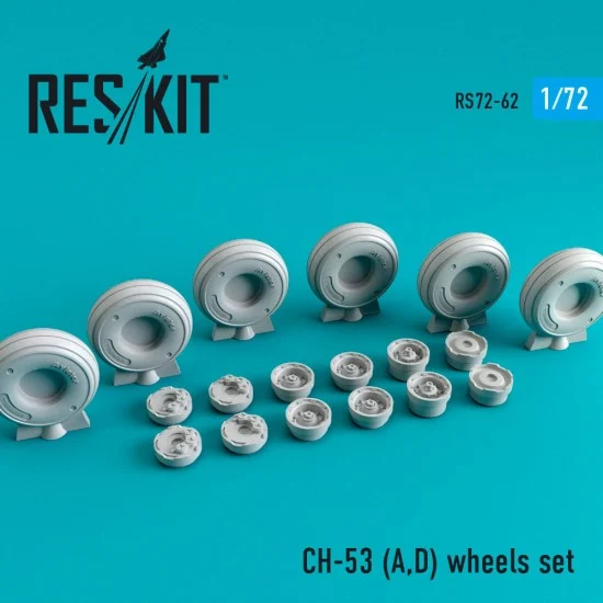Reskit RS72-0062 1/72 CH-53 A/D Wheels Set for Bilek/Fujimi/Italeri kits