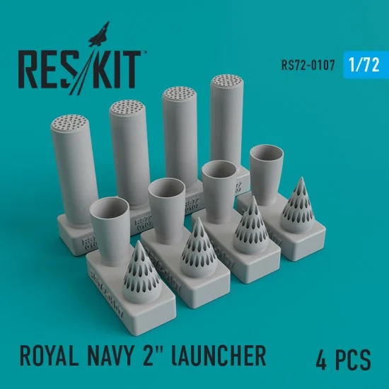Reskit RS72-0107 1/72 Royal Navy 2" Launcher (4pcs)