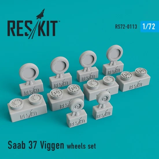 Reskit RS72-0113 1/72 Saab 37 Viggen Wheels Set for Special Hobby/Hasegawa kits