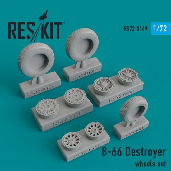 Reskit RS72-0169 1/72 B-66 Destroyer Wheels set for Italeri kits
