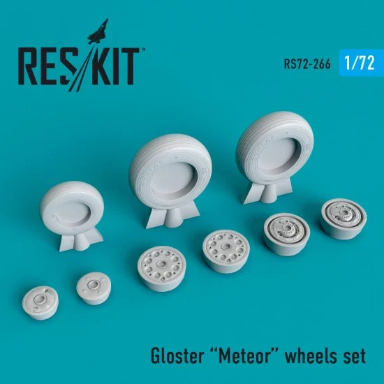 Reskit RS72-0266 1/72 Gloster Meteor Wheels set for Revell/MPM/Cyber Hobby/Airfix/Xtracit/Special Hobby