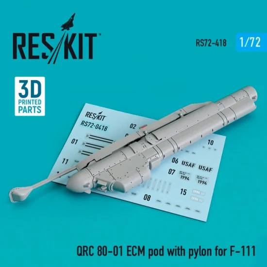 Reskit RS72-0418 1/72 QRC 80-01 ECM Pod with Pylon for F-111