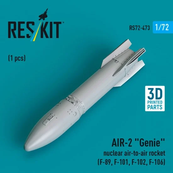 Reskit RS72-0473 1/72 AIR-2 Genie Nuclear Air-to-air Rocket for F-89, F-101, F-102, F-106