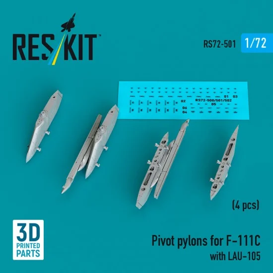 Reskit RS72-0501 1/72 Pivot Pylons for F-111C with LAU-105 (4pcs)