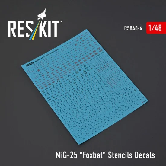 Reskit RSB48-0004 1/48 MiG-25 Foxbat Stencils Decals