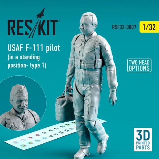 Reskit RSF32-0007 1/32 USAF F-111 Pilot in a Standing Position - type 1 (3D Printing)