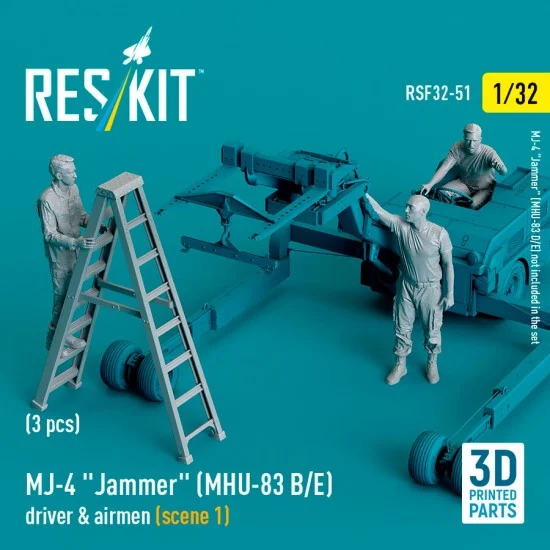 Reskit RSF32-0051 1/32 MJ-4 Jammer (MHU-83 B/E) Driver and Airmen Scene 1 (3 figures)