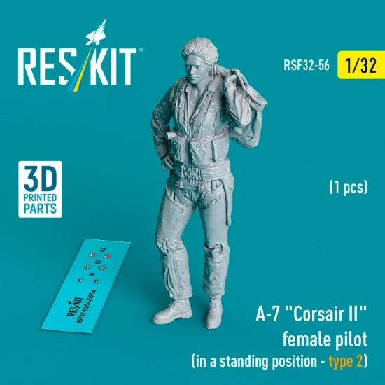 Reskit RSF32-0056 1/32 A-7 Corsair II Female Pilot (In A Standing Position - Type 2)