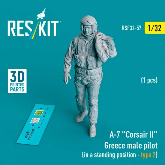 Reskit RSF32-0057 1/32 A-7 Corsair II Greece Male Pilot (In A Standing Position - Type 2)