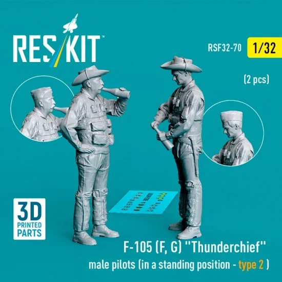 Reskit RSF32-0070 1/32 F-105 (F, G) Thunderchief Male Pilots (in a standing position - type 2, 2pcs)