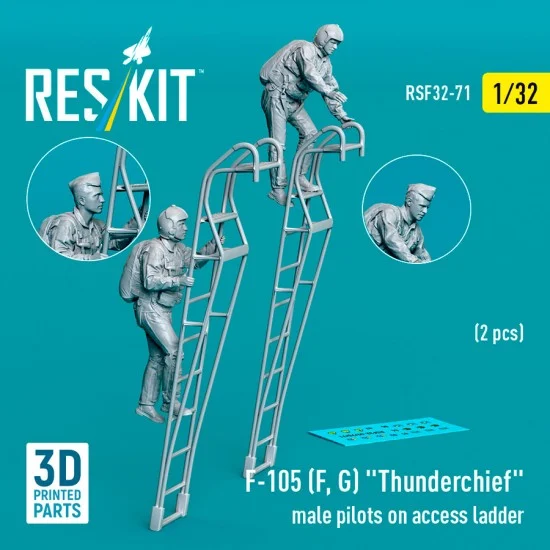 Reskit RSF32-0071 1/32 F-105 (F, G) Thunderchief Male Pilots on Access Ladder (2pcs)
