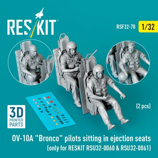 Reskit RSF32-0078 1/32 OV-10A Bronco Pilots Sitting in Ejection Seats for only for RESKIT RSU32-0060/0061