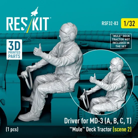 Reskit RSF32-0083 1/32 Driver for MD-3 (A/B/C/T) Mule Deck Tractor (scene 2)