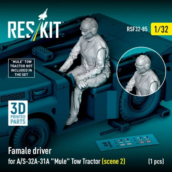 Reskit F32-0085 1/32 Female Driver for A/S-32A-31A Mule Tow Tractor (scene 2)