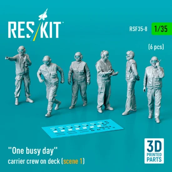 Reskit RSF35-0008 1/35 One Busy Day Carrier Crew on Deck Scene #1 (6pcs)