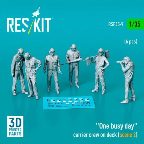 Reskit RSF35-0009 1/35 One Busy Day Carrier Crew on Deck Scene #2 (6pcs)