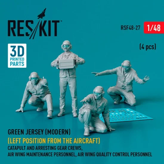 Reskit RSF48-0027 1/48 Modern Green Jersey Left Position From The Aircraft (4 figures)