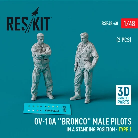 Reskit RSF48-0040 1/48 OV-10A Bronco Male Pilots In A Standing Position - Type 1 (2 figures)
