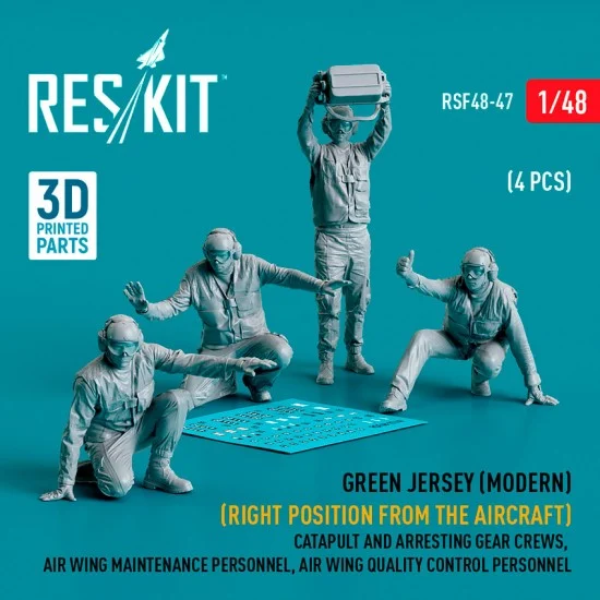 Reskit RSF48-0047 1/48 Modern Green Jersey Right Position From The Aircraft (4 figures)