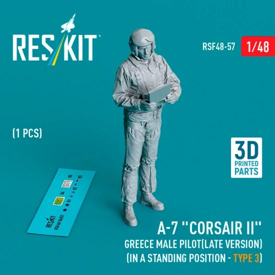 Reskit RSF48-0057 1/48 A-7 Corsair II Greece Male Pilot (In A Standing Position - Type 3)