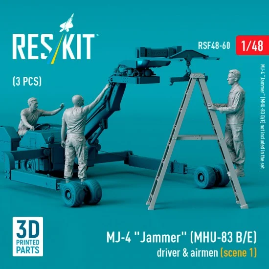 Reskit RSF48-0060 1/48 Mj-4 Jammer (Mhu-83 B/E) Driver And Airmen Scene #1 (3 Figures)