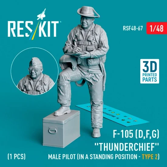 Reskit RSF48-0067 1/48 F-105 (D,F,G) Thunderchief Male Pilot (In A Standing Position - Type 2)