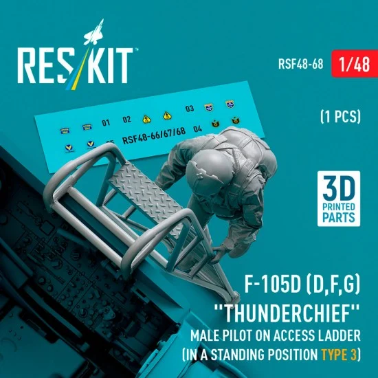Reskit RSF48-0068 1/48 F-105 (D,F,G) Thunderchief Male Pilot (In A Standing Position - Type 3)